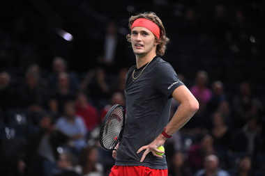 Smiling Alexander Sascha Zverev during the 2018 Rolex Paris Masters