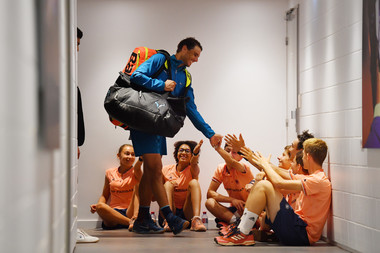 Rafael Nadal et les ramasseurs / ballboys Roland-Garros 2018