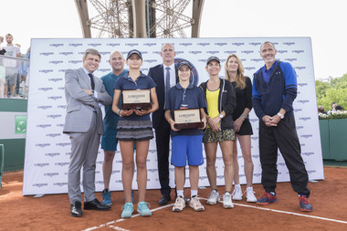 Longines Future Tennis aces Paris Roland-Garros in the City Eiffel tower.