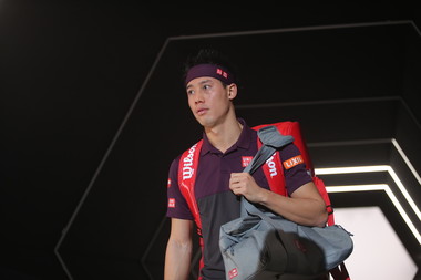 Kei Nishikori at the 2018 Rolex Paris Masters